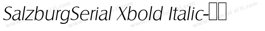 SalzburgSerial Xbold Italic字体转换